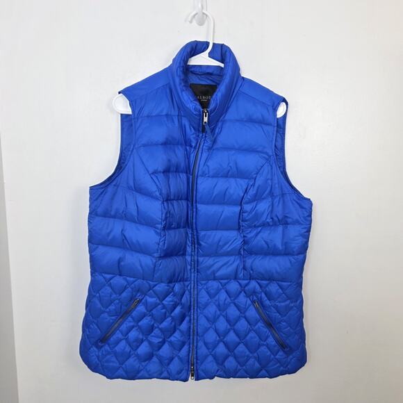Talbots Jackets & Blazers - Talbots Blue Puffer Down Filled Quilted Outdoor Classic Slim Vest Size 1X